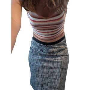 Express Design Studio NWOT Womens Black White Pencil Skirt Size 12 Office Siren